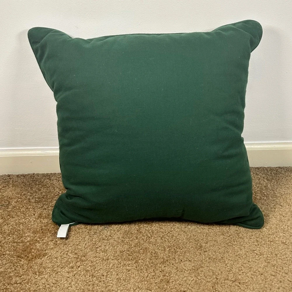 Vintage Newport Christmas‎ Pals Holiday Tapestry Throw Pillow Green Trim 16x16